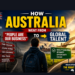 Featured image showing Australia's transition from "People Are Our Business" to "Global Talent", highlighting the shift from mass student migration to quality education and genuine international students.