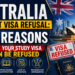 Australia Student Visa Refusal: 20 practical reasons a student visa may be refused, including financial issues, weak ties, poor course justification, lack of evidence and inconsistent information.