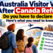Australia Visitor Visa after Canada refusal, showing a Canadian visa refusal and an Australian visitor visa application